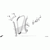 Схема вузла: Ланцюг ГРМ & Натяжник & Заспокоювач для Honda CRF250 CRF250RL Rally