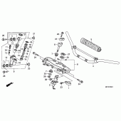 Схема вузла: Верхня траверса & Кліпон керма (CRF450X8,9) для Honda CRF450 CRF450X