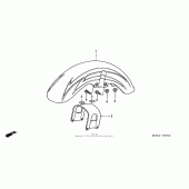 Схема вузла: Переднє крило для Honda VT1100 Shadow Sabre