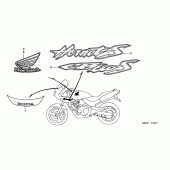 Схема узла: Label read the manual (2) для Honda CB600F Hornet S