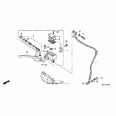 Схема вузла: Передній гальмівний циліндр для Honda XR600