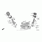 Схема узла: Коленчатый вал & Поршень для Honda VT750 Shadow Spirit