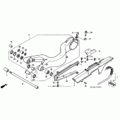 Схема вузла: Задній важіль (Маятник) для Honda VFR800 Interceptor