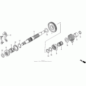 Схема вузла: Привід кікстартера для Honda XR250