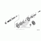 Схема вузла: Final shaft для Honda GL1800 Gold Wing F6B Bagger