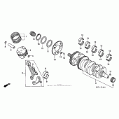 Схема вузла: Колінчастий вал для Honda CBR1100XX Blackbird