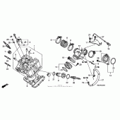 Схема вузла: Передня головка циліндра + intake manifold для Honda VTX1300