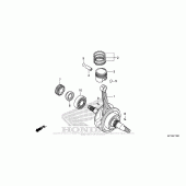 Схема вузла: Колінчастий вал & Поршень для Honda CRF150 CRF150F