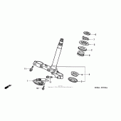Схема вузла: Рульова траверса для Honda VTR1000 Superhawk