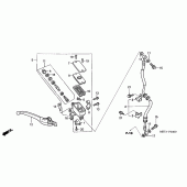 Схема вузла: Передній гальмівний циліндр (CBF500) для Honda CBF500