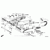 Схема вузла: Задній важіль (Маятник) для Honda CRF250 CRF250R