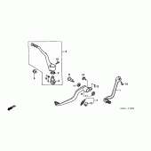 Схема узла: Педаль(Лапка) для Honda CR250