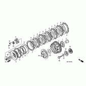 Схема вузла: Зчеплення для Honda XL700V Transalp