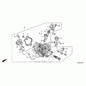 Схема вузла: Дросельна заслонка для Honda CRF450 CRF450R