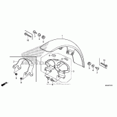 Схема узла: Переднее крыло (2) для Honda VT750 Shadow Spirit