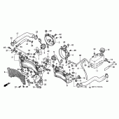 Схема вузла: Радіатор для Honda VFR750F VFR750R (RC30)