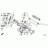 Схема вузла: Верхня траверса & Кліпон керма для Honda CRF450 CRF450X