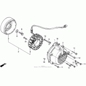 Схема вузла: Генератор для Honda VFR750F Interceptor