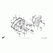 Схема вузла: Ліва кришка картера для Honda XR400
