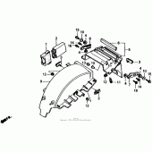 Схема вузла: Заднє крило для Honda CBR1000 CBR1000F Hurricane