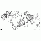 Схема узла: Воздушный фильтр для Honda CRF250 CRF250X