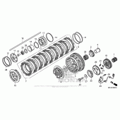 Схема вузла: Clutch (1) для Honda VFR1200 Crosstourer