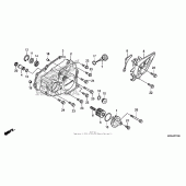 Схема вузла: Ліва кришка картера для Honda CRF450 CRF450R