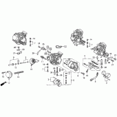 Схема вузла: Комплектуючі карбюратора для Honda VF750 Magna