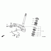 Схема вузла: Рульова траверса для Honda XL125 Varadero