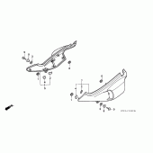 Схема вузла: Бічний обтічник для Honda NX650 Dominator