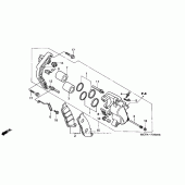 Схема узла: Передний тормозной суппорт для Honda CB750 Nighthawk