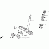 Схема узла: Рулевая траверса для Honda CB1000 CB1000F