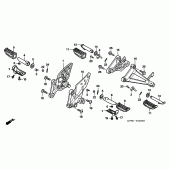 Схема вузла: Підніжки для Honda CBR125