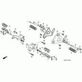 Схема узла: Подножки для Honda XL600 Transalp