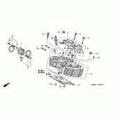 Схема узла: Зад. головка цилиндра для Honda VT125 Shadow