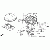 Схема вузла: Повітряний фільтр (V / W) для Honda CBR1100XX Blackbird