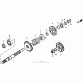 Схема вузла: Final gearshaft для Honda GL1500 Gold Wing Special Edition