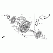Схема вузла: Переднє колесо для Honda VFR800 Interceptor