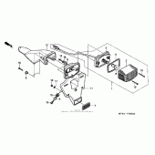 Схема вузла: Задній ліхтар (Стоп-сигнал) для Honda XR650