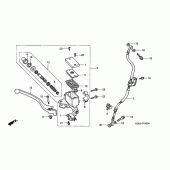 Схема вузла: Передній гальмівний циліндр для Honda VT125 Shadow