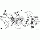 Схема узла: Топливный бак для Honda CTX1300