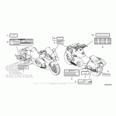 Схема вузла: Інформаційні наклейки для Honda NC700