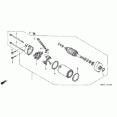 Схема вузла: Стартер електричний для Honda VTX1300