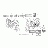 Схема вузла: Caution labels для Honda VFR800 Interceptor