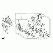Схема вузла: Передній гальмівний супорт для Honda CB1000 CB1000F