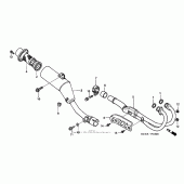 Схема вузла: Вихлопна система для Honda XR400