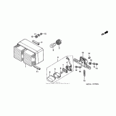 Схема вузла: Задній ліхтар (Стоп-сигнал) для Honda RVT1000R RVT RC51