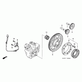 Схема узла: Pulse generator/ starting clutch для Honda NT700 Deauville