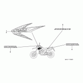 Схема вузла: Label read the manual для Honda FMX650