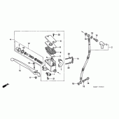 Схема вузла: Передній гальмівний циліндр для Honda GL1500 Gold Wing Special Edition